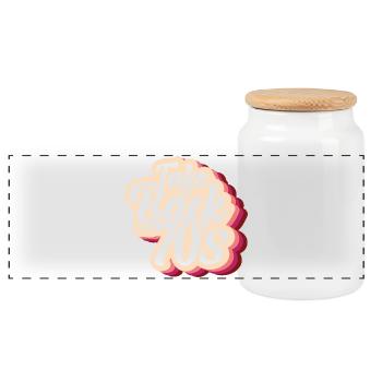 Take Me Back To The 70s - Panoramic Cookie Jar with Wooden Lid - white - Front