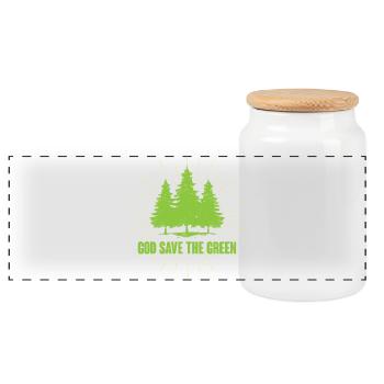Dieu sauve le vert - Boîte à biscuits avec couvercle en bois - blanc - Devant