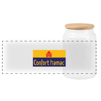 Hammock comfort - Panoramic Cookie Jar with Wooden Lid - white - Front