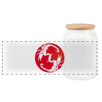 Scorpions - Lettre S - Boîte à biscuits avec couvercle en bois - blanc - Devant
