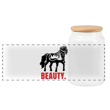 Chevaux Cheval Fool Poulain Chevaux islandais Dicton - Boîte à biscuits avec couvercle en bois - blanc - Devant