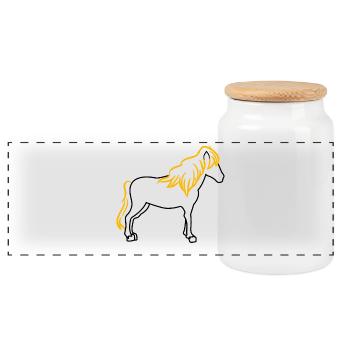 Chevaux islandais Chevaux Chevaux Amateurs de chevaux Équitation - Boîte à biscuits avec couvercle en bois - blanc - Devant