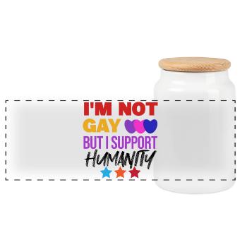 Déclaration d’égalité gay LGBT Sexualité - Boîte à biscuits avec couvercle en bois - blanc - Devant