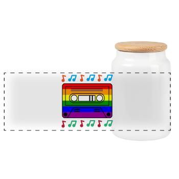 Cool Lgbt Regenbogen Rechte Homosexueller Liebe - Panorama Keksdose mit Holzdeckel - Weiß - Vorne