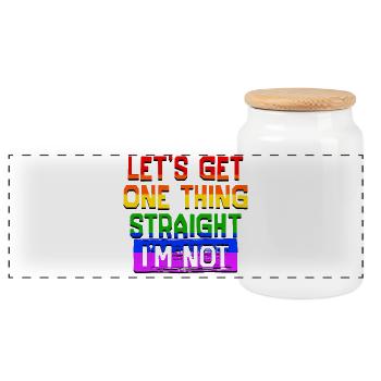 Déclaration humoristique LGBT Bisexuel transgenre - Boîte à biscuits avec couvercle en bois - blanc - Devant
