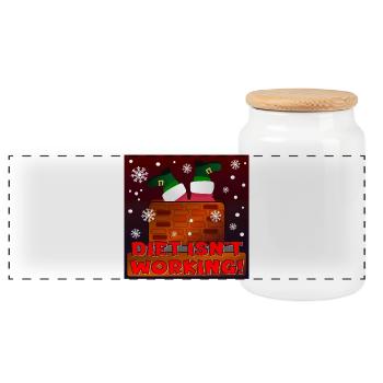 LE RÉGIME NE FONCTIONNE PAS - NOËL SANTA - Boîte à biscuits avec couvercle en bois - blanc - Devant