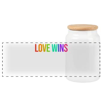 Chère déclaration Droits LGBT des lesbiennes gays - Boîte à biscuits avec couvercle en bois - blanc - Devant