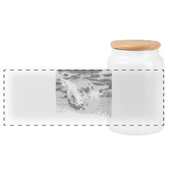 Le vampire - Boîte à biscuits avec couvercle en bois - blanc - Devant