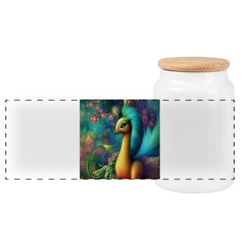 Regardez mon merveilleux animal fantastique - Boîte à biscuits avec couvercle en bois - blanc - Devant