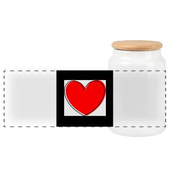 Cadeau pour la fête des mères : Idée de cadeau pour la fête des mères - Boîte à biscuits avec couvercle en bois - blanc - Devant