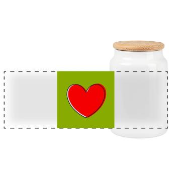 Cadeau pour la fête des mères : Idée de cadeau pour la fête des mères - Boîte à biscuits avec couvercle en bois - blanc - Devant