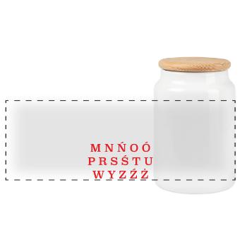 Pologne Polska Drapeau de l’alphabet polonais - Boîte à biscuits avec couvercle en bois - blanc - Devant