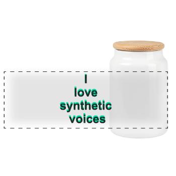 eletronische Musik, Love synthetic voices - Panorama Keksdose mit Holzdeckel - Weiß - Vorne