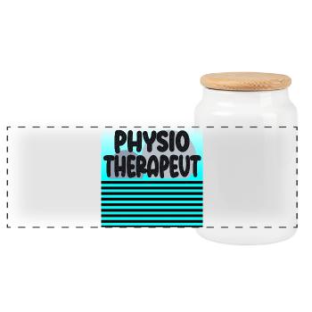 Geschenke für Physiotherapeut - Masseur - Heilung - Panorama Keksdose mit Holzdeckel - Weiß - Vorne