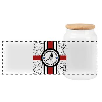 Magstripe England Crack - Panorama Keksdose mit Holzdeckel - Weiß - Vorne