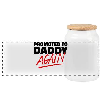 Cool dicton papa parents bébé bonheur enceinte - Boîte à biscuits avec couvercle en bois - blanc - Devant