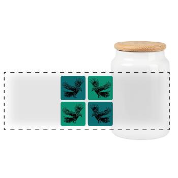 Raben Design - Panorama Keksdose mit Holzdeckel - Weiß - Vorne