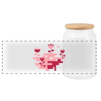 Le Blob Garden L Pink & Viva Magenta - Boîte à biscuits avec couvercle en bois - blanc - Devant