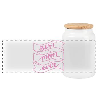 Meilleure maman de tous les temps - Boîte à biscuits avec couvercle en bois - blanc - Devant