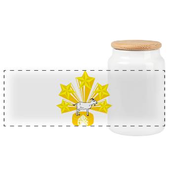 Logo du fromage de chèvre - Boîte à biscuits avec couvercle en bois - blanc - Devant