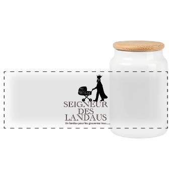 Maître des Landaus - Boîte à biscuits avec couvercle en bois - blanc - Devant
