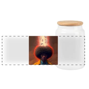Portrait elektrik 19 - Boîte à biscuits avec couvercle en bois - blanc - Devant