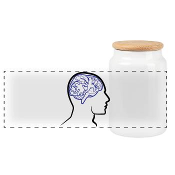 Padel Team Training Player Padel Sport Tournament - Panoramic Cookie Jar with Wooden Lid - white - Front