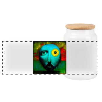 Surreal 03 - Panorama Keksdose mit Holzdeckel - Weiß - Vorne