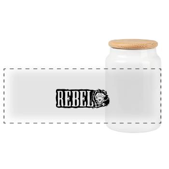 Rebellion - Panorama Keksdose mit Holzdeckel - Weiß - Vorne