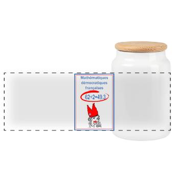 Mathématiques démocratiques françaises - Boîte à biscuits avec couvercle en bois - blanc - Devant