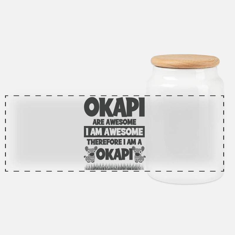 Okapi Design - Panorama Keksdose mit Holzdeckel - Weiß