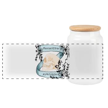 Sensible & Sauvage - Boîte à biscuits avec couvercle en bois - blanc - Devant