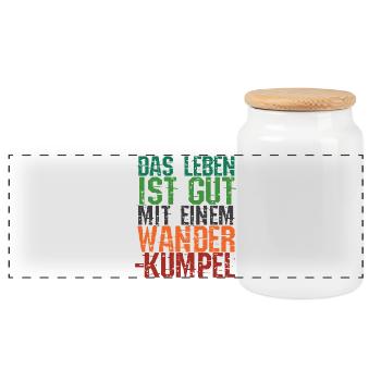 Wanderwege Wanderer Statement Klettern Wandern - Panorama Keksdose mit Holzdeckel - Weiß - Vorne