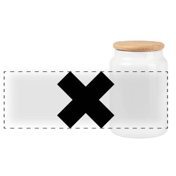 Toxic X - Panoramic Cookie Jar with Wooden Lid - white - Front