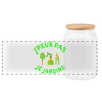 jardinage, jardiner, fan de jardinage - Boîte à biscuits avec couvercle en bois - blanc - Devant