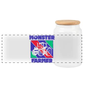 Déclaration de l’agriculteur de tracteurs de véhicules automobiles - Boîte à biscuits avec couvercle en bois - blanc - Devant