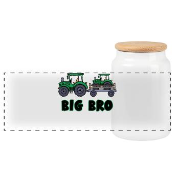 Déclaration de véhicule agricole Tracteur Pays Air - Boîte à biscuits avec couvercle en bois - blanc - Devant