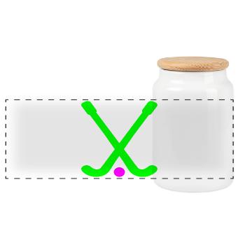 Bâtons de hockey sur gazon - Hockey en salle - Boîte à biscuits avec couvercle en bois - blanc - Devant
