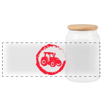 Véhicule à moteur Pays Aérodrome Farm Tractor - Boîte à biscuits avec couvercle en bois - blanc - Devant
