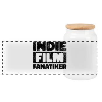 Cineast Serien Theater Movies Kino Statement Filme - Panorama Keksdose mit Holzdeckel - Weiß - Vorne