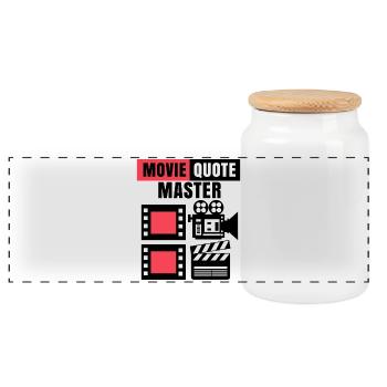 Films Déclaration Caméra Movie Night Movie Watch - Boîte à biscuits avec couvercle en bois - blanc - Devant