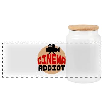 Films Déclaration Films Caméra Cinéma Soirée DVD - Boîte à biscuits avec couvercle en bois - blanc - Devant