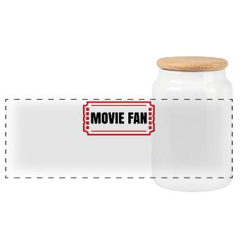 Films Cinéma Nuit Films Dire Streaming Cinéma - Boîte à biscuits avec couvercle en bois - blanc - Devant