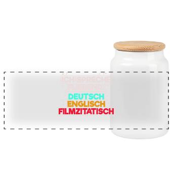 Fernsehabend Kino Movies Statement Kinoabend Filme - Panorama Keksdose mit Holzdeckel - Weiß - Vorne