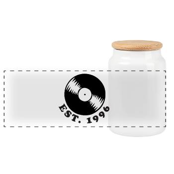 Millésime 1996 - Boîte à biscuits avec couvercle en bois - blanc - Devant