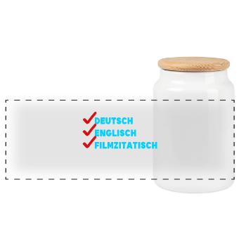 Film Schauen Movies Streaming Theater Statement - Panorama Keksdose mit Holzdeckel - Weiß - Vorne