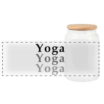 Yoga - Boîte à biscuits avec couvercle en bois - blanc - Devant