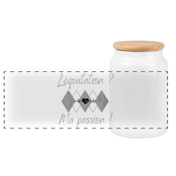 L'équitation, ma passion ! - Boîte à biscuits avec couvercle en bois - blanc - Devant