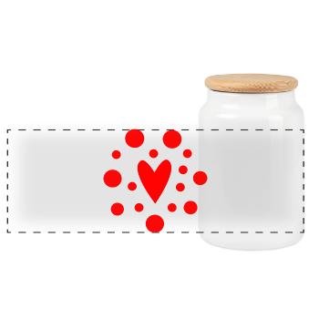 ANNIVERSARY. HAPPY BIRTHDAY. HAPPY BIRTHDAY. - Panoramic Cookie Jar with Wooden Lid - white - Front