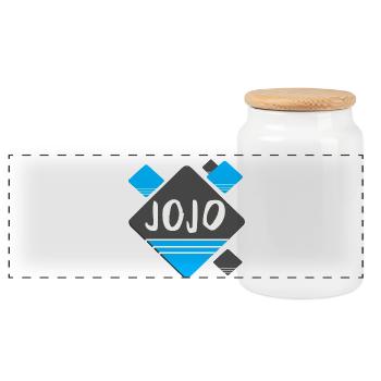 Jojo - Panorama Keksdose mit Holzdeckel - Weiß - Vorne